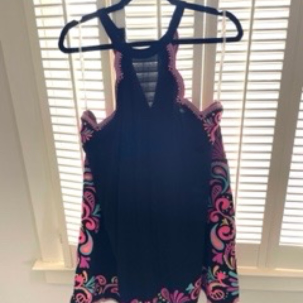 Lilly Pulitzer Quinn Dress in Gypset Swirl Onyx Black M